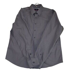 UNTUCKit Shirt Adult Medium Gray Long Sleeve Cotton Mens